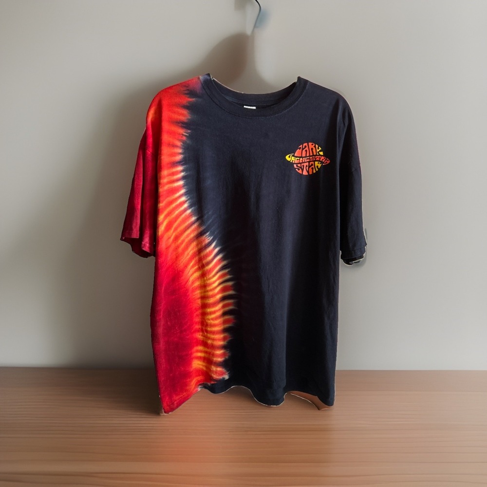 Dark Star Orchestra Tie Dye by Sundog XL T Shirt Black Yellow Red Y2K
